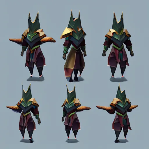 Image similar to Runescape Rune Armor, low poly artstation rendition