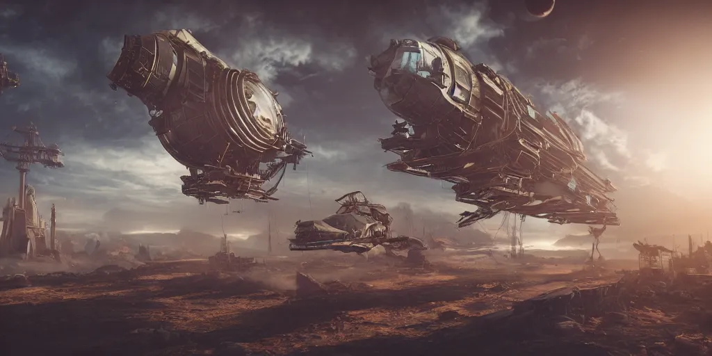 Image similar to steampunk spaceship under attack by mysterious intruders, interior, unreal 5, hyperrealistic, realistic, photorealistic, dynamic lighting, highly detailed, cinematic landscape, studio landscape, studio lighting,