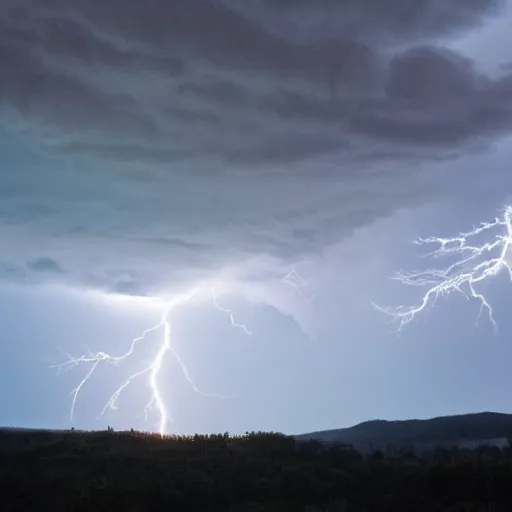 Prompt: lightning storm in my hand