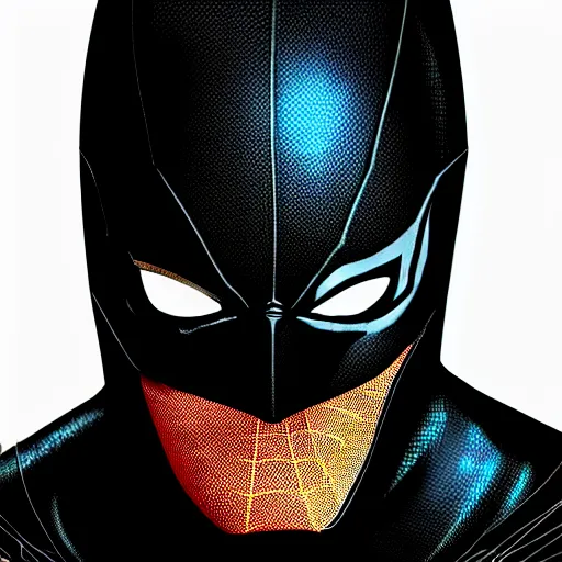 Prompt: a portrait of a spiderbatman , highly detailed,4K UHD image