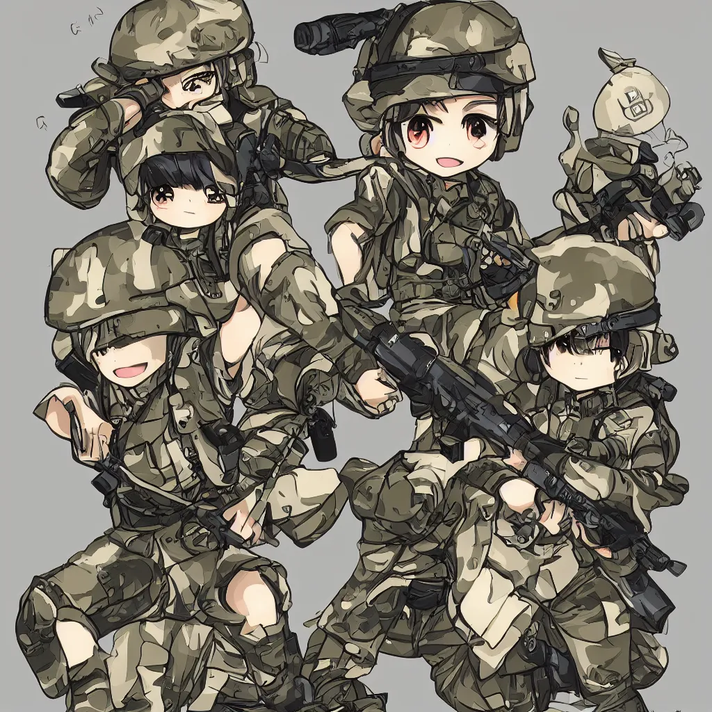 highly detailed chibi anime soldier, pixiv | Stable Diffusion | OpenArt