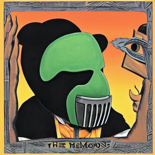 Image similar to MF DOOM, the mouse and the mask, album cover art