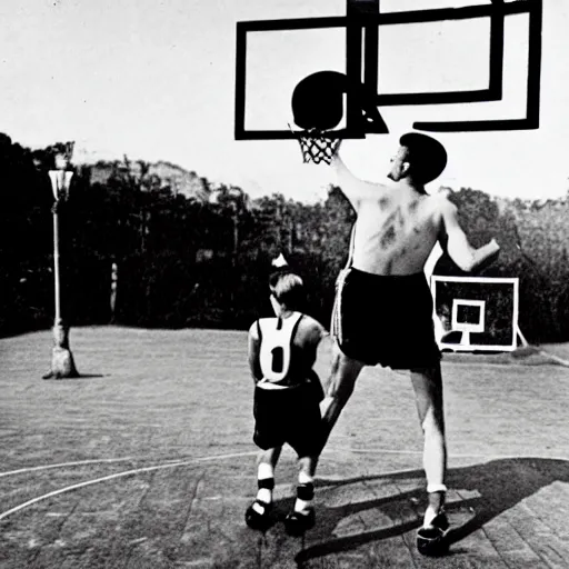 Image similar to hitler playing basketball