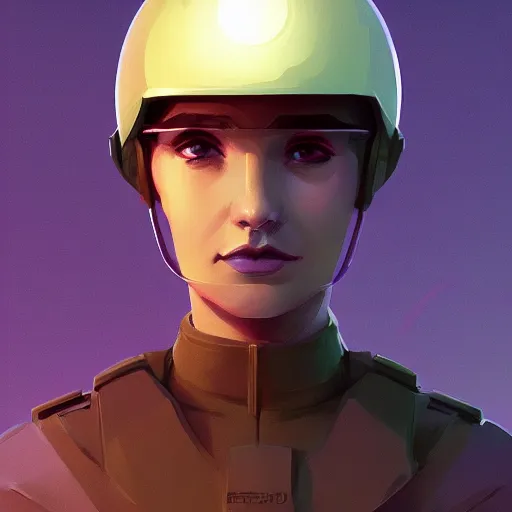 Image similar to Portrait of a futuristic soldier, LED helmet, mattepainting concept Blizzard pixar maya engine on stylized background splash comics global illumination lighting artstation lois van baarle, ilya kuvshinov, rossdraws