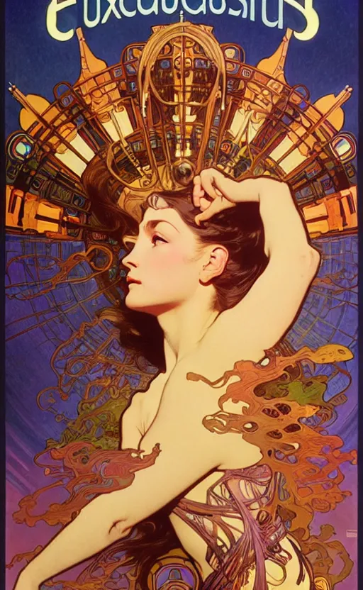 Image similar to exquisite imaginative scifi poster art, movie art, by lucusfilm, weta studio, alphonso mucha, james jean, frank frazetta, 8 k, denoised, sharp, crisp, high quality, cinematic