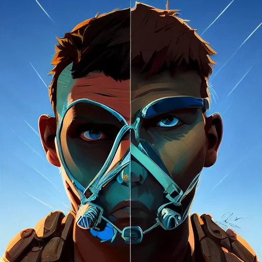 Image similar to face icon stylized minimalist mad max, loftis, cory behance hd by jesper ejsing, by rhads, makoto shinkai and lois van baarle, ilya kuvshinov, rossdraws global illumination