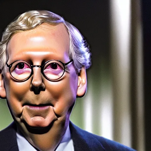 Image similar to mitch mcconnell as a turtle, hyper - realistic