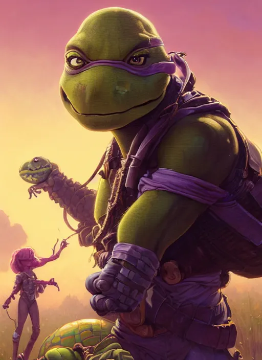 Prompt: highly detailed portrait of april o'neal and teenage mutant ninja turtle donatello, stephen bliss, unreal engine, fantasy art by greg rutkowski, loish, rhads, ferdinand knab, makoto shinkai and lois van baarle, ilya kuvshinov, rossdraws, tom bagshaw, alphonse mucha, global illumination, radiant light, detailed and intricate environment