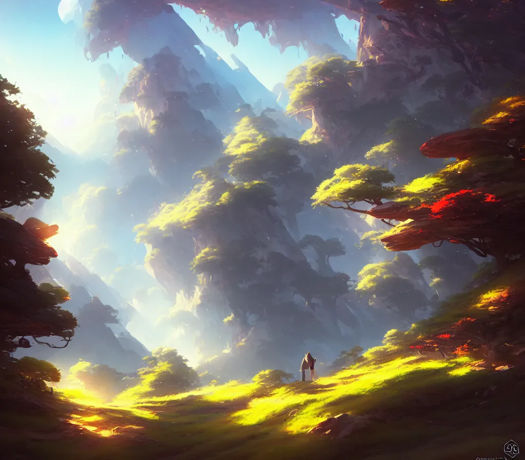 Image similar to beautiful landscape, details, sharp focus, illustration, by jordan grimmer and rossdraws, trending artstation, pixiv, digital art