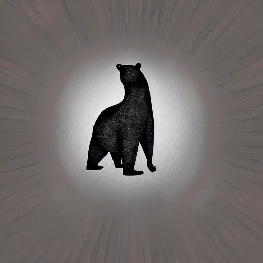 Image similar to bored bear graphic art