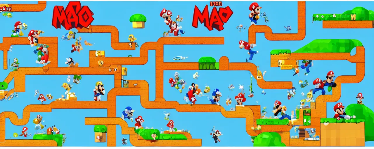 Image similar to mario level diagram