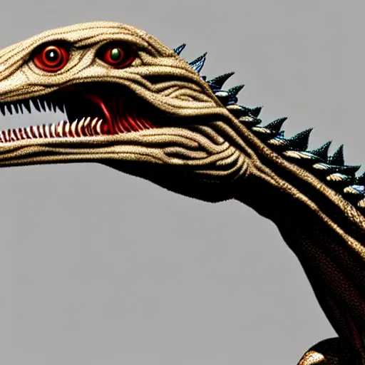 Prompt: alien velociraptor, photorealistic, ultra detailed, created by dall - e 2