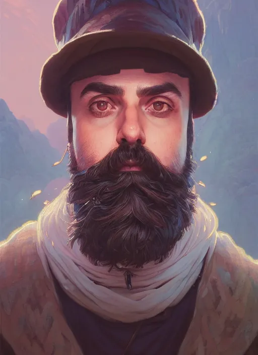 Image similar to Highly detailed portrait of Keemstar, unreal engine, fantasy art by Greg Rutkowski, Loish, Rhads, ferdinand knab, Makoto Shinkai and Lois van baarle, ilya kuvshinov, rossdraws, Tom Bagshaw, alphonse mucha, global illumination, radiant light, detailed and intricate environment