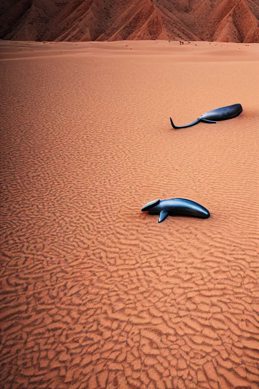 Image similar to 🐋🤖🦕👽🐳 in desert, photography by bussiere rutkowski andreas roch, 1 6 k