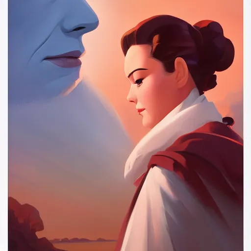 Image similar to face icon stylized minimalist gone with the wind 1 9 3 9, loftis, cory behance hd by jesper ejsing, by rhads, makoto shinkai and lois van baarle, ilya kuvshinov, rossdraws global illumination