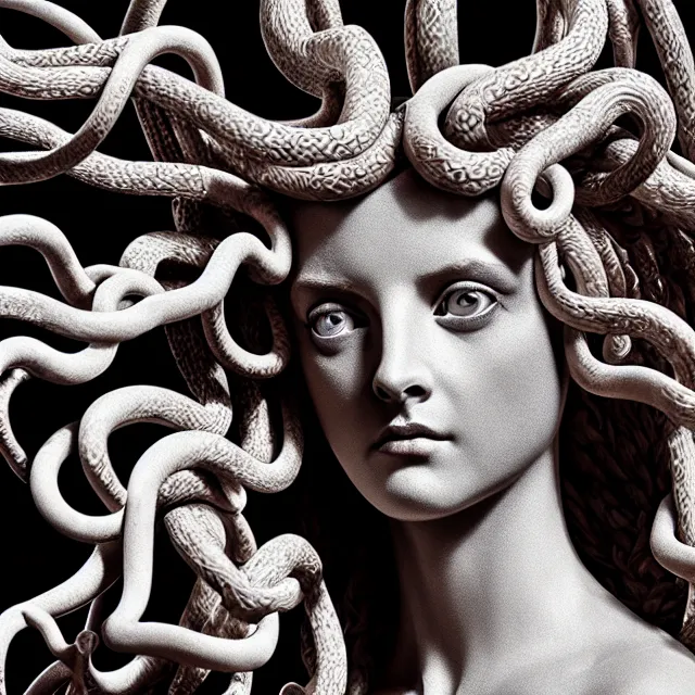 Image similar to medusa, highly detailed, 8 k, hdr, smooth, sharp focus, high resolution, award - winning photo