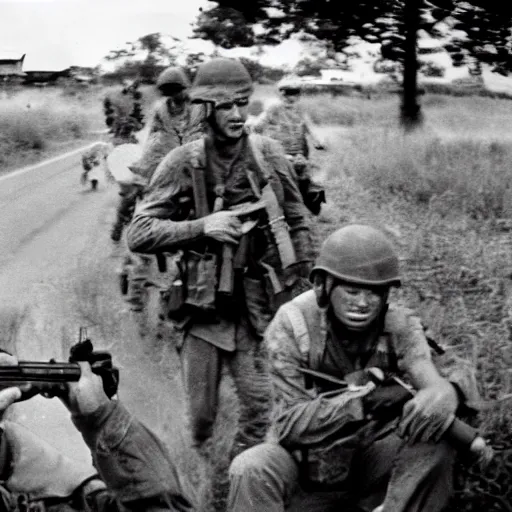 Prompt: vietnam war footage