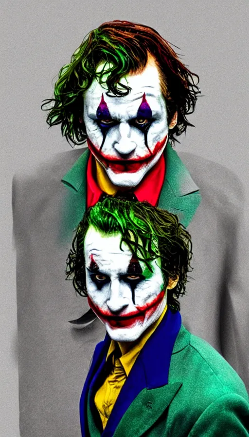 Image similar to joaquin pheonix as the joker, in the rain