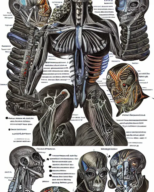 Image similar to anatomy of aliens book page