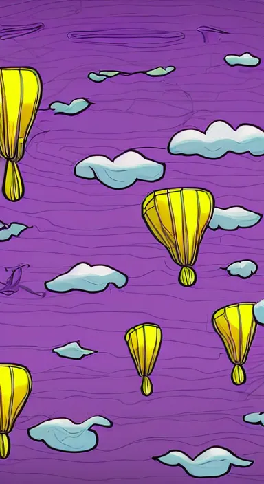 Image similar to purple floating island cartoon app background artwork, digital art, award winning