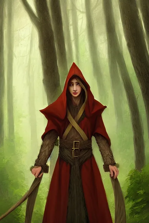 Image similar to beautiful, digital art, portrait painting of a male elf wizard, wearing linen hooded cloth. forest background. artstation, by bartek fedyczak, erak note, tooth wu, neil richards, kan liu, siwoo kim, jisu choe