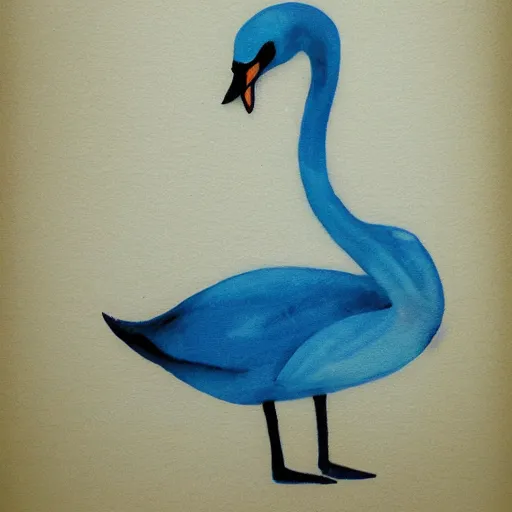 Image similar to a blue swan