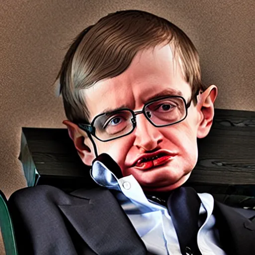 Prompt: Stephen Hawking in GTA V cover, rockstar games, no text,