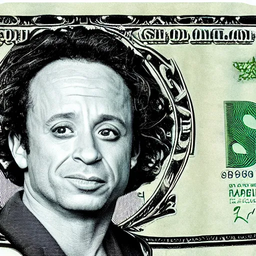 Prompt: pauly shore's face on a $ 1 0 0 bill