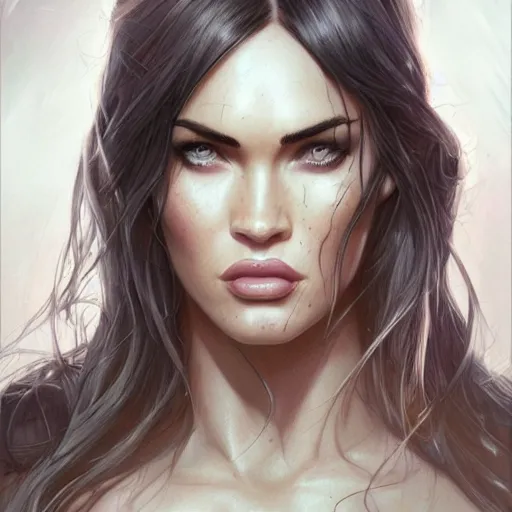 Image similar to megan fox, d & d, fantasy, portrait, highly detailed, digital painting, trending on artstation, concept art, sharp focus, illustration, art by artgerm and greg rutkowski and magali villeneuve