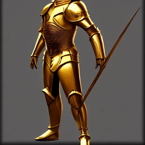 Prompt: golden knight, hyper realistic, athmosphere, detailed, cinematig lighting, trending on art station, concept art