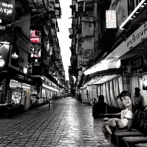 Image similar to rio de janeiro street, wong kar wai, hyper - realistic, 8 k