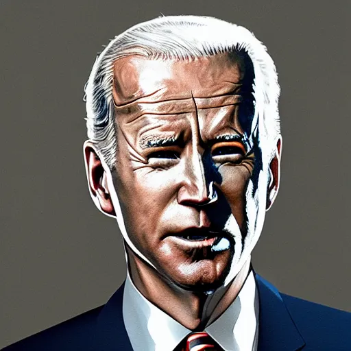 Prompt: a disco elysium portrait of Biden by Aleksander Rostov, highly detailed, symmetry