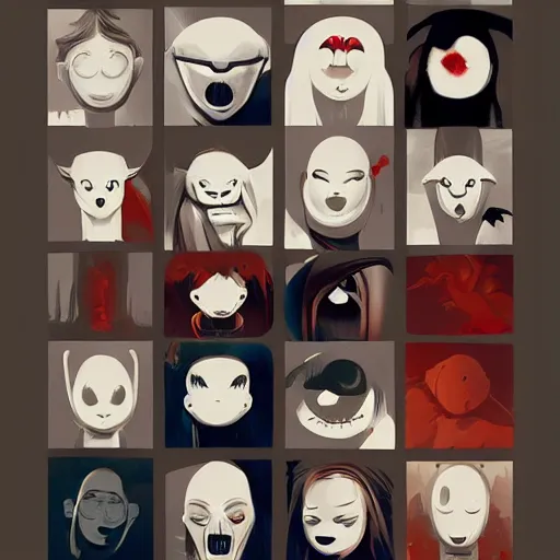 Prompt: face icon stylized minimalist scary stories to tell in the dark, loftis, cory behance hd by jesper ejsing, by rhads, makoto shinkai and lois van baarle, ilya kuvshinov, rossdraws global illumination