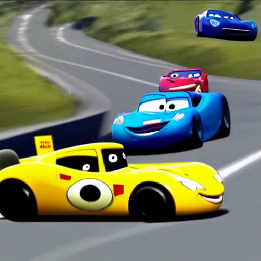 Prompt: Flash McQueen in Cars (2005)