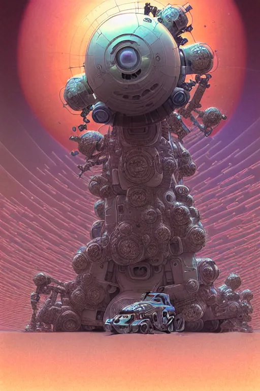 Prompt: design only! 2 0 5 0 s retro future art 1 9 7 0 s science fiction borders lines decorations space machine, mech, robot. muted colors. by jean - baptiste monge, ralph mcquarrie, marc simonetti, 1 6 6 7. mandelbulb 3 d, fractal flame, jelly fish, coral