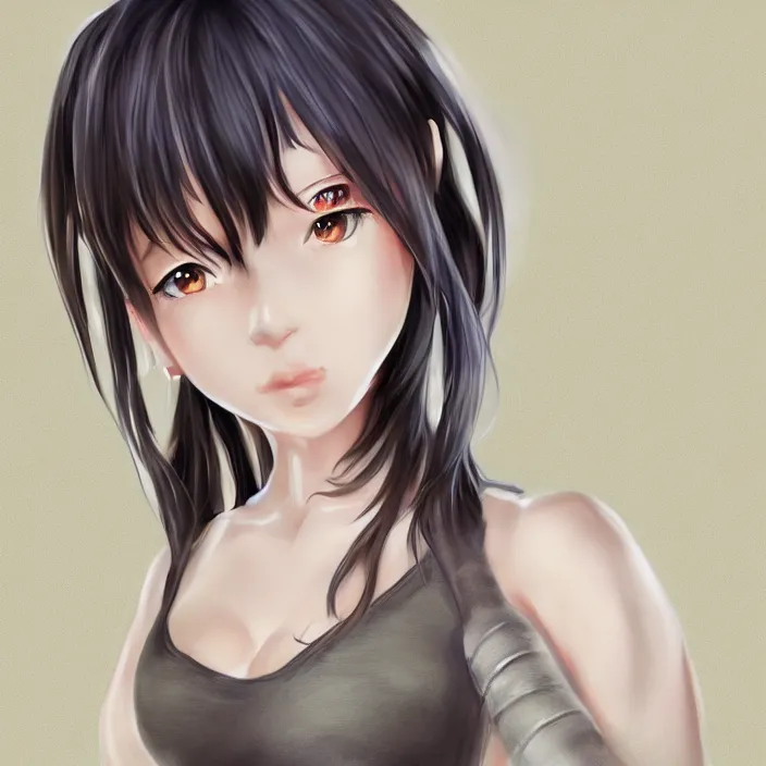 Image similar to full body pose, anime Japanese girl, Very highly detailed 8K, Digital painting