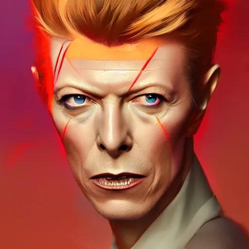 Prompt: david bowie, ultra high detailed, oil painting, greg rutkowski, charlie bowater, yuumei, yanjun cheng, unreal 5, daz, hyperrealistic, octane render, rpg portrait, dynamic lighting