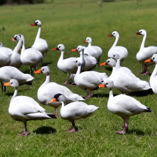 Prompt: a legion of geese