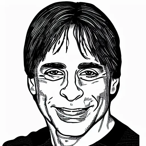 Image similar to Tony Danza coloring book page, black and white