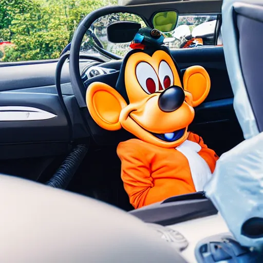 Image similar to real life goofy in a car accident