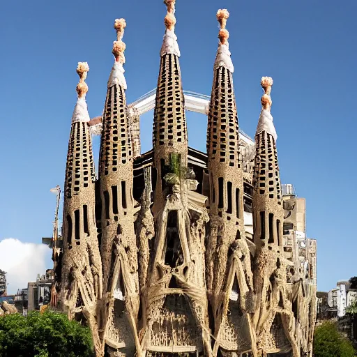 Image similar to a sphere that looks like the sagrada familia