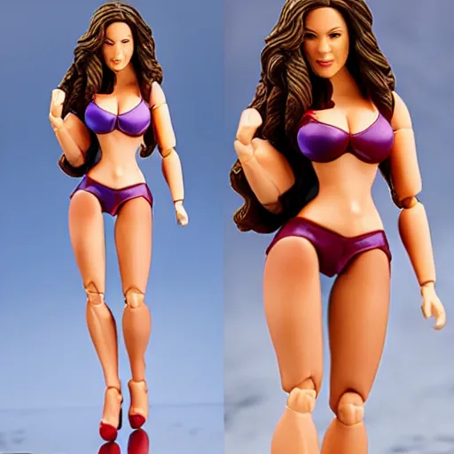 Image similar to kelly brook action figure, figurine, detailed product photo, high quality,