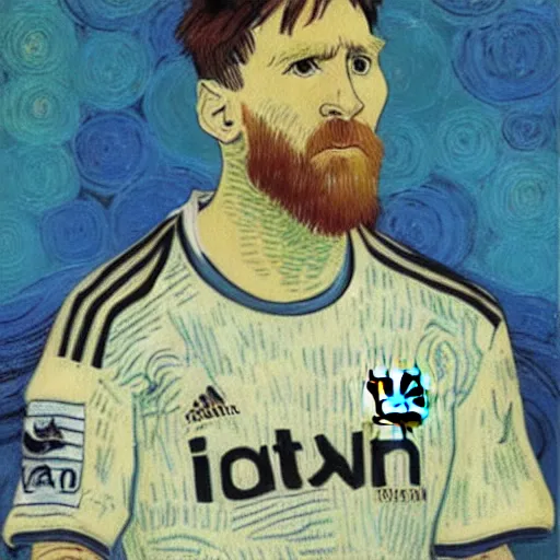 Prompt: lionel messi art by van gogh