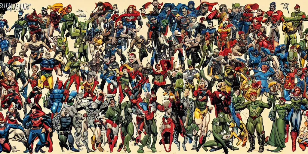 Image similar to comic book characters, military