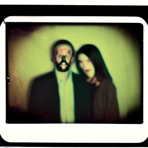 Prompt: creepy and strange polaroid photo