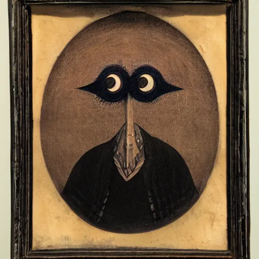 Prompt: portrait of three-eyed man