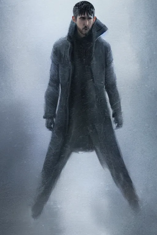 Image similar to concept art of a person from the film bladerunner 2 0 4 9