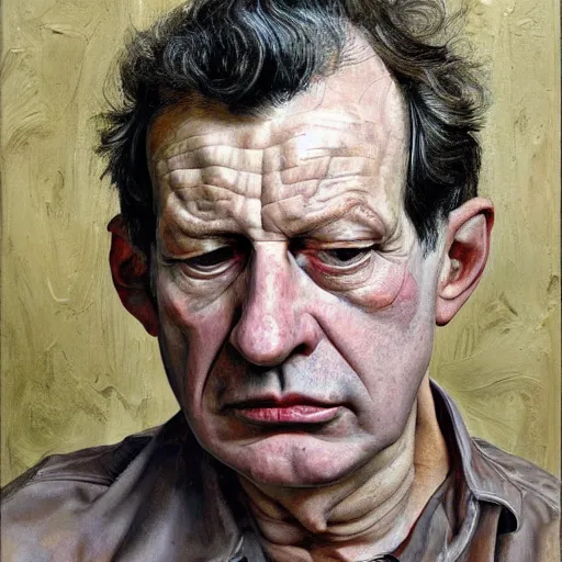 Image similar to high quality high detail painting by lucian freud, hd, gustavo santaolalla