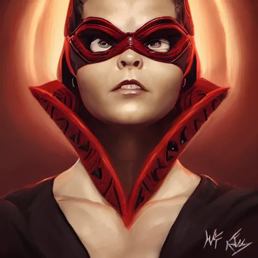 Prompt: head and shoulders portrait of modern darna, ninja turtle eating pizza, intricate, elegant, dark vibes, highly detailed, digital painting, artstation, glamor pose, concept art, smooth, sharp focus, illustration, art by wlop, mars ravelo and greg rutkowski