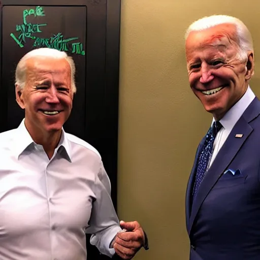 Prompt: joe biden meets rick and morty